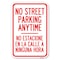 Signmission No Street Parking Anytime No Estacione E Heavy-Gauge Aluminum Sign, 12" x 18", A-1218-23570 A-1218-23570 - alternate 1